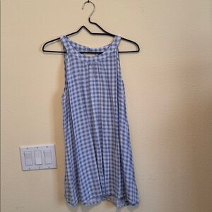 Lane Bryant Blue and White Plaid Top